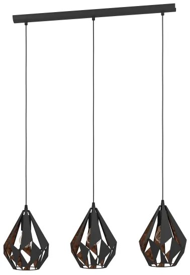 Eglo 49991 - Lampa suspendata CARLTON 1 3xE27/60W/230V