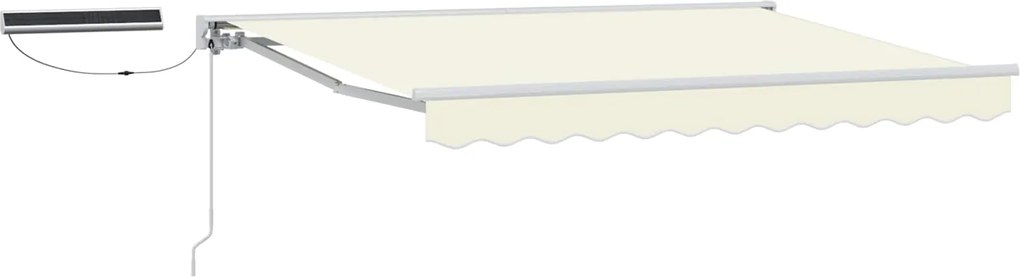 vidaXL Cort electric retractabil Crem 3 x 2,5 m