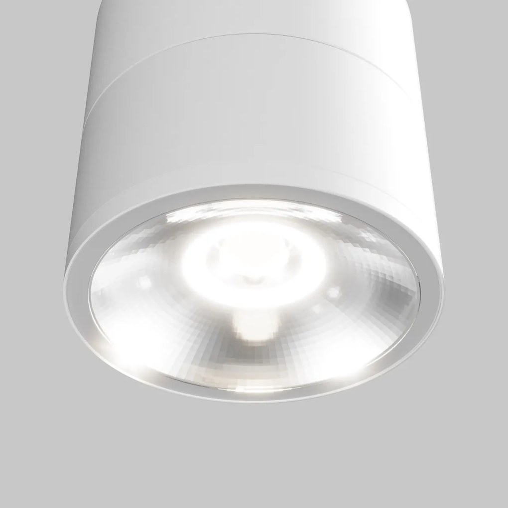 Plafoniera pentru exterior LED Spin O310CL-L12W3K, 12W, 1050lm, lumina calda, IP54, alba, Maytoni