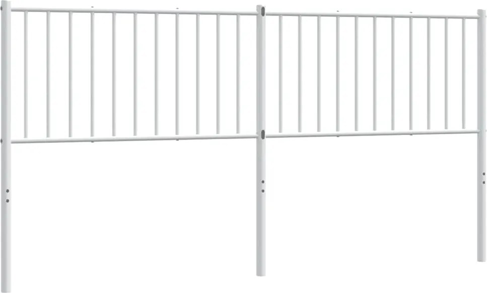 vidaXL Tăblie de pat de schimb metalică, alb, 180 cm