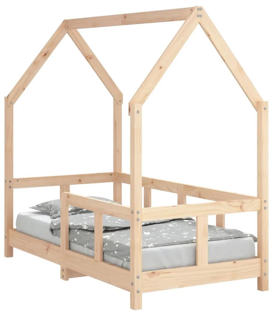835721 vidaXL Cadru de pat pentru copii, 70x140 cm, lemn masiv de pin