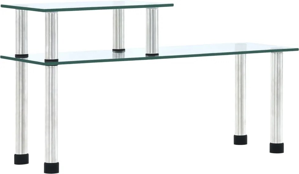vidaXL Raft de bucătărie, transparent, 45x16x26 cm, sticlă securizată