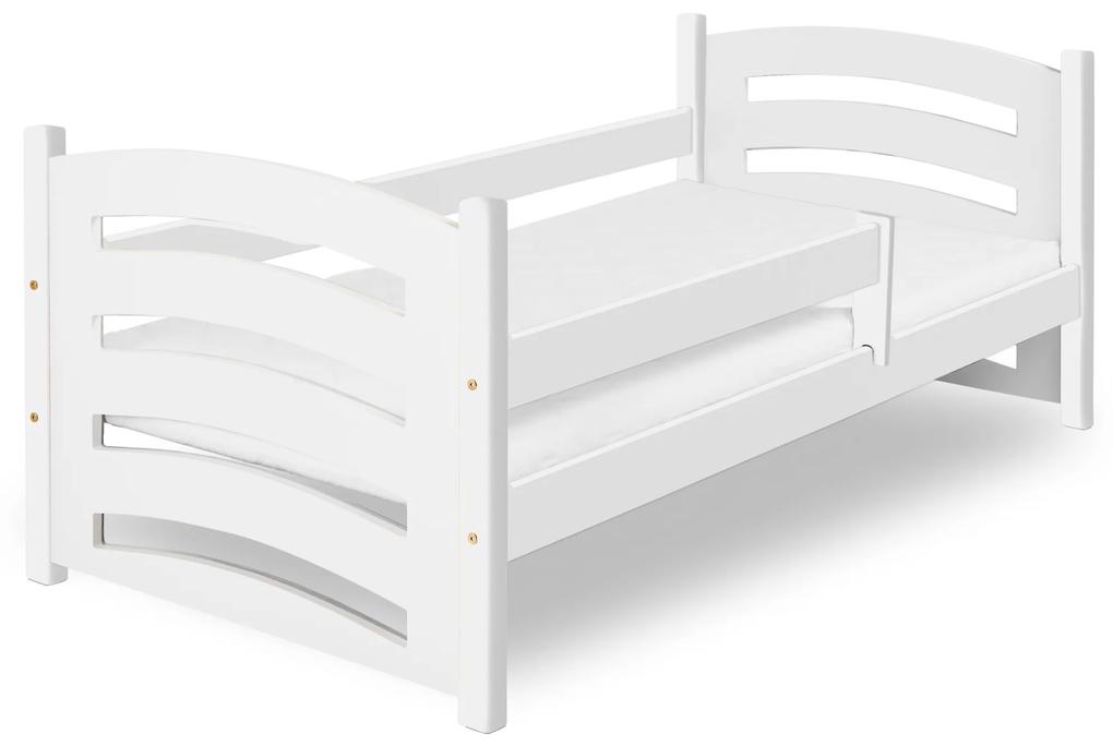Pat pentru copii Culoare alb, MELA 80 x 160 cm Saltele: fără saltea, Somiera pat: Cu lamele curbate