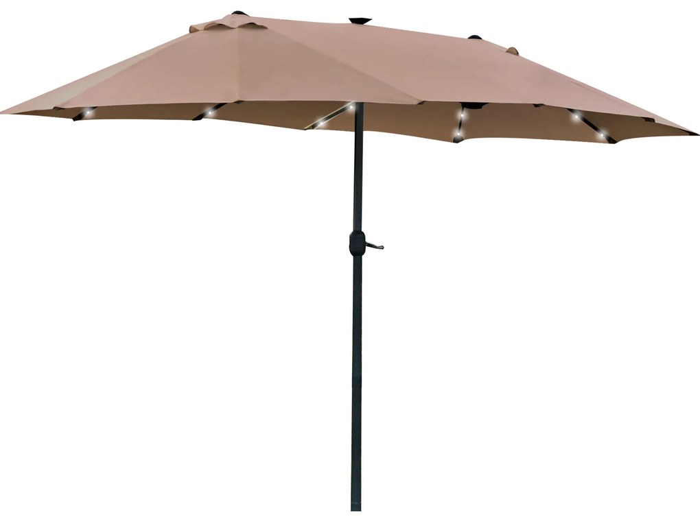 Outsunny Parasolar Oval Khaki 440 x 260 cm | Aosom Romania