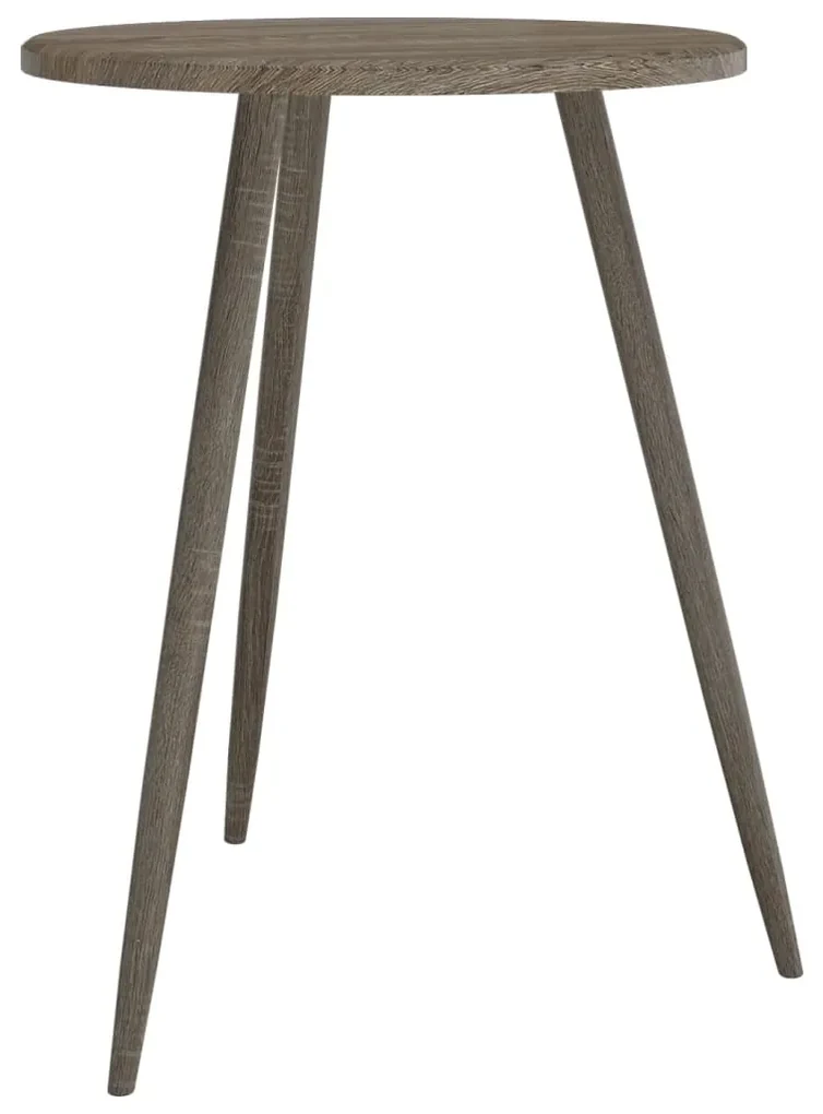 286089 vidaXL Masă de bistro, gri, Ø60x76 cm, MDF și fier