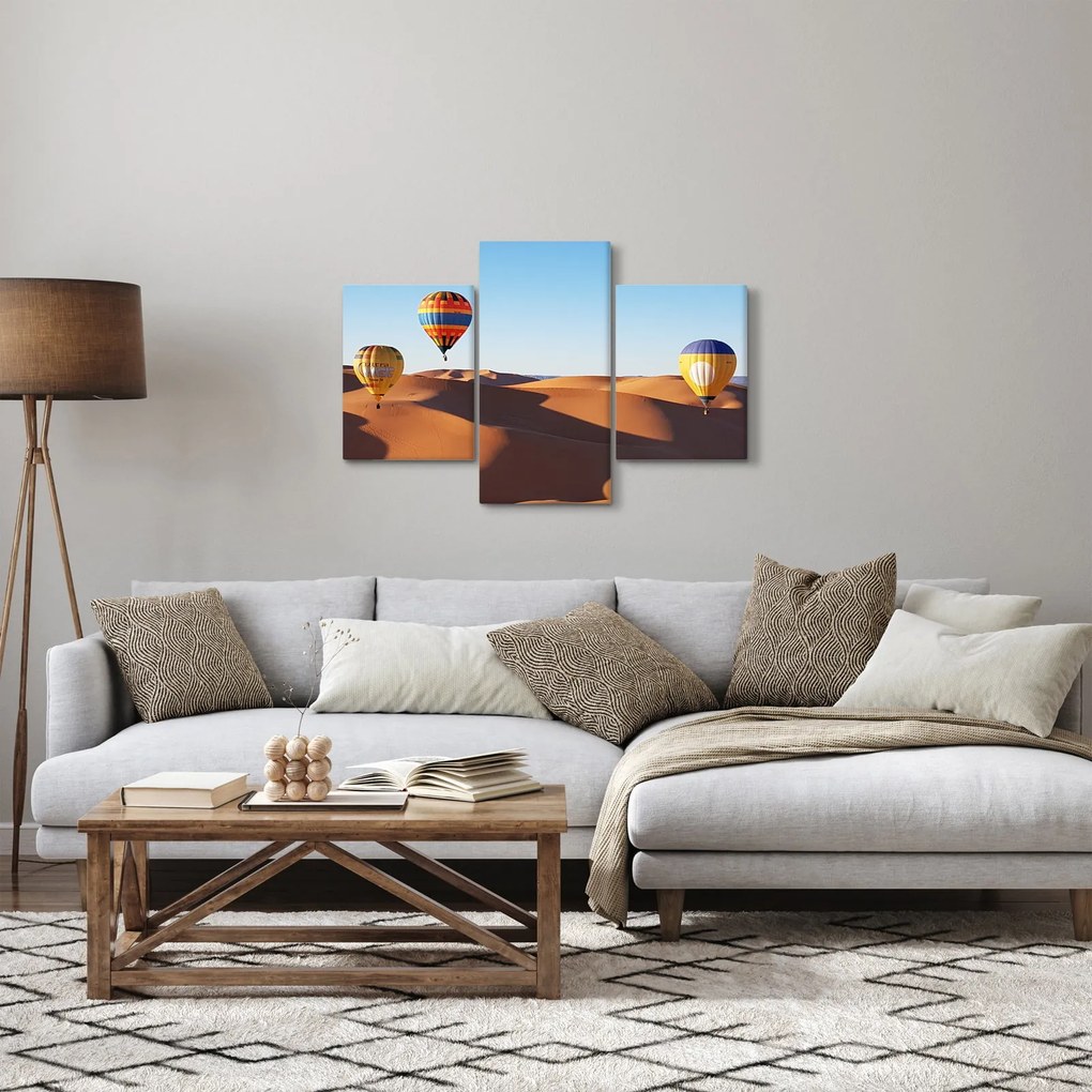 Tablou - baloane zburătoare în deșert (90x60 cm)