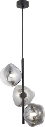 Brilagi - Lustra suspendată pe cablu VULCANO 3xG9/8W/230V negru/negru fumuriu