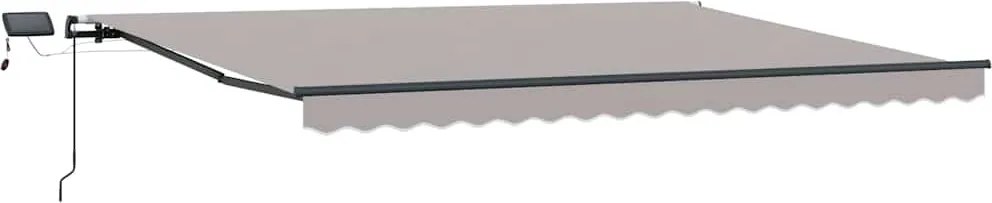 vidaXL Cortina Retractabilă Manual Gri deschis 400 ×300 cm țesătură