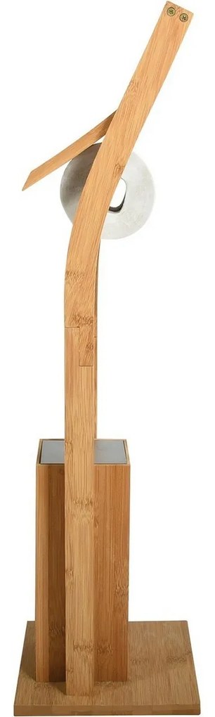 MSV Suport din bambus pentru hârtie igienică cuperie 16 x 29 x 70 cm