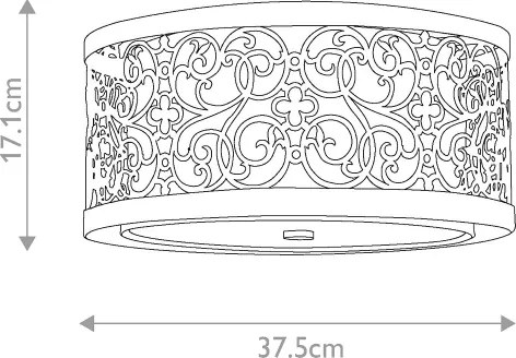 Feiss FE-ARABESQUE-F - Plafonieră ARABESQUE 2xE27/40W/230V aurie