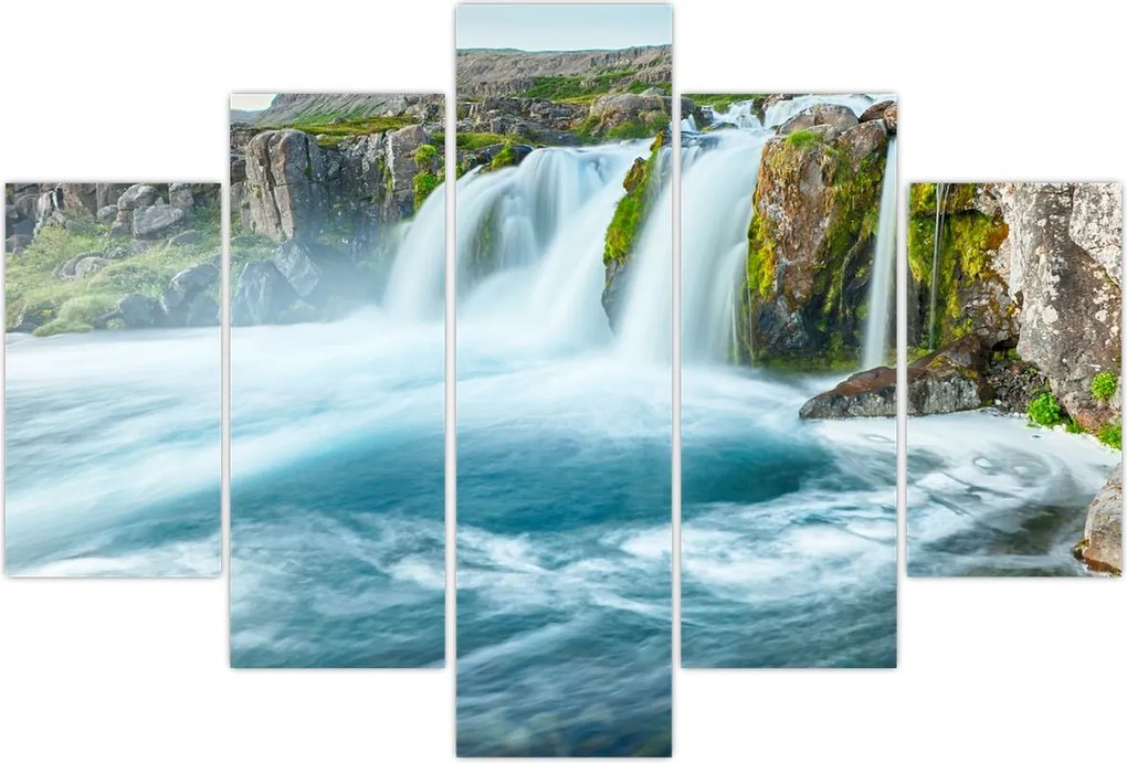 Tablou - Stânci și cascade (150x105 cm)