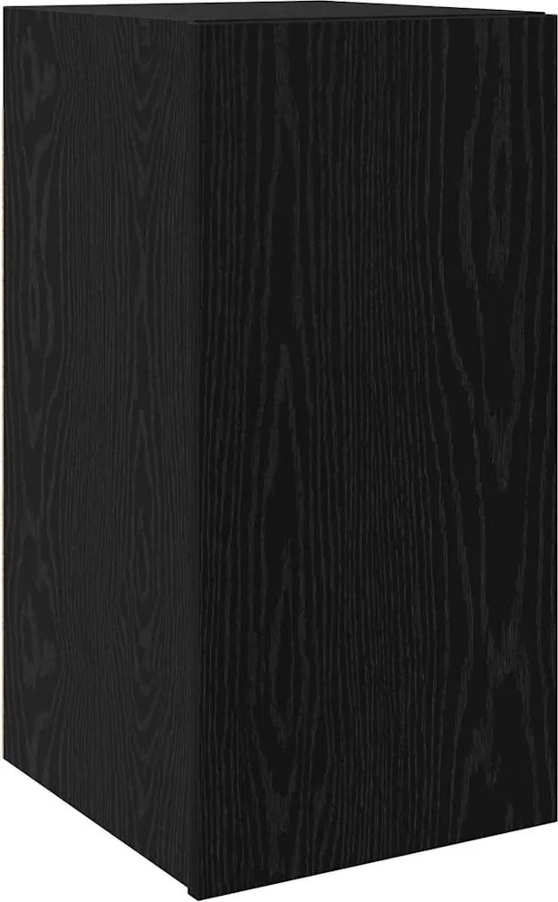 vidaXL Dulap pentru TV pe Perete Stejar Negru 30,5 x 30 x 60 cm
