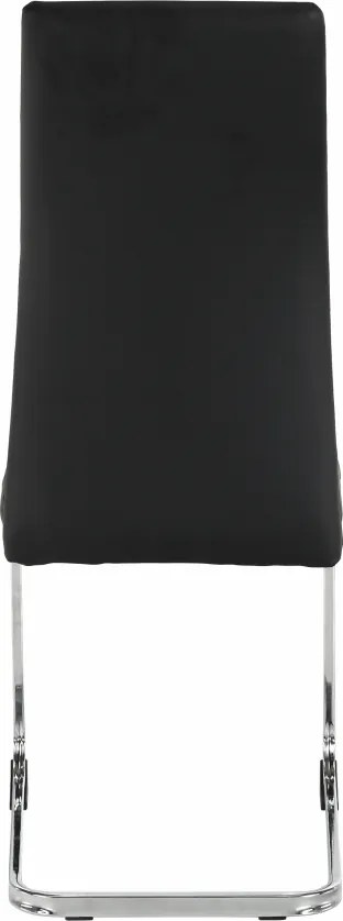 Scaun dining, negru / crom, VATENA