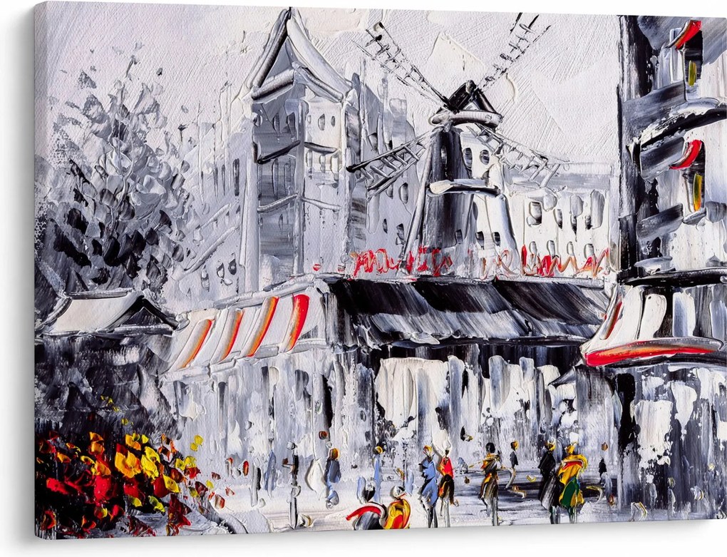 Tablou - Strada din Paris, pictură în ulei (70x50 cm)