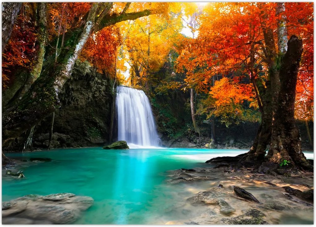 Tablou - Laguna de Smarald (70x50 cm)