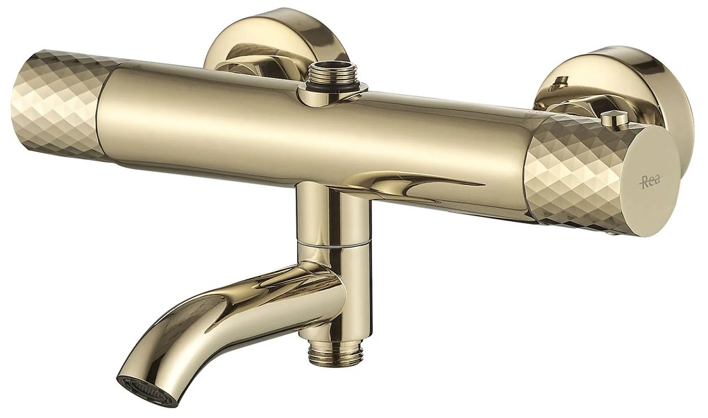 Coloana de dus cu termostat Lungo Diamond Gold