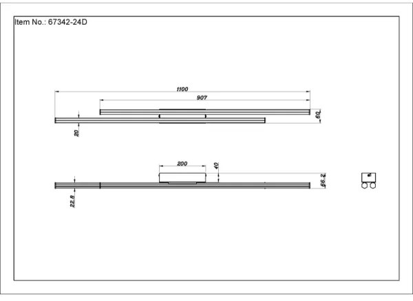 Plafonieră LED Globo 67342-24D KIRINA LED/24W/230V 3000K negru