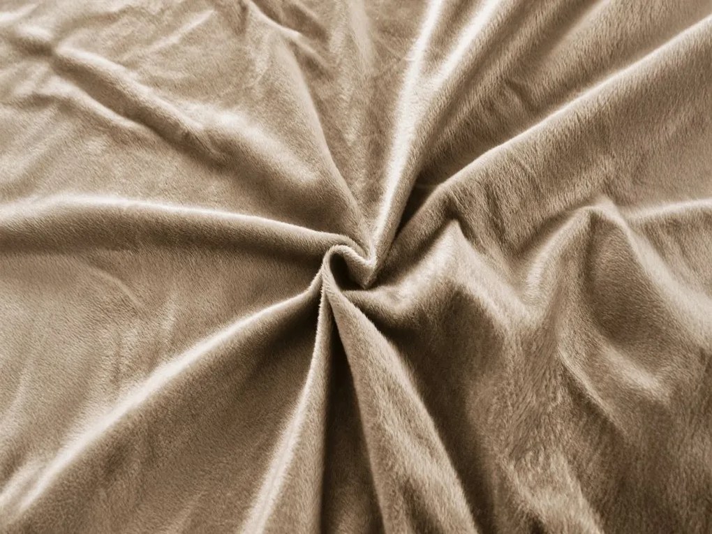 Cearsaf microplush NOLVIA 160x200 cm bej