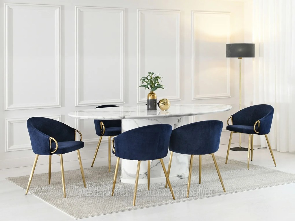 Scaun Carma K (albastru marin + auriu). Promo -8%. 1110996