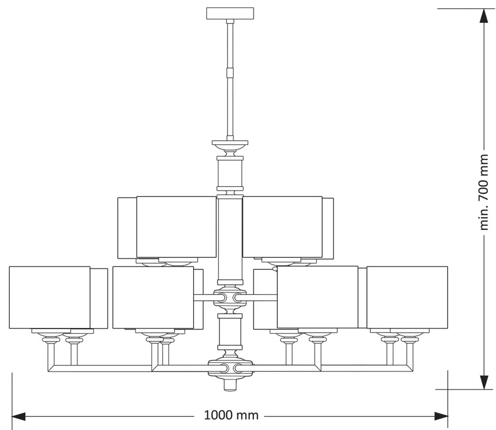 Candelabru modern realizat manual Artu 12L