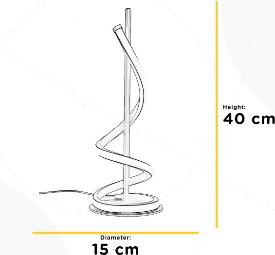 Lampă LED de masă ONLI TWIST LED/12W/230V 4000K 40 cm negru