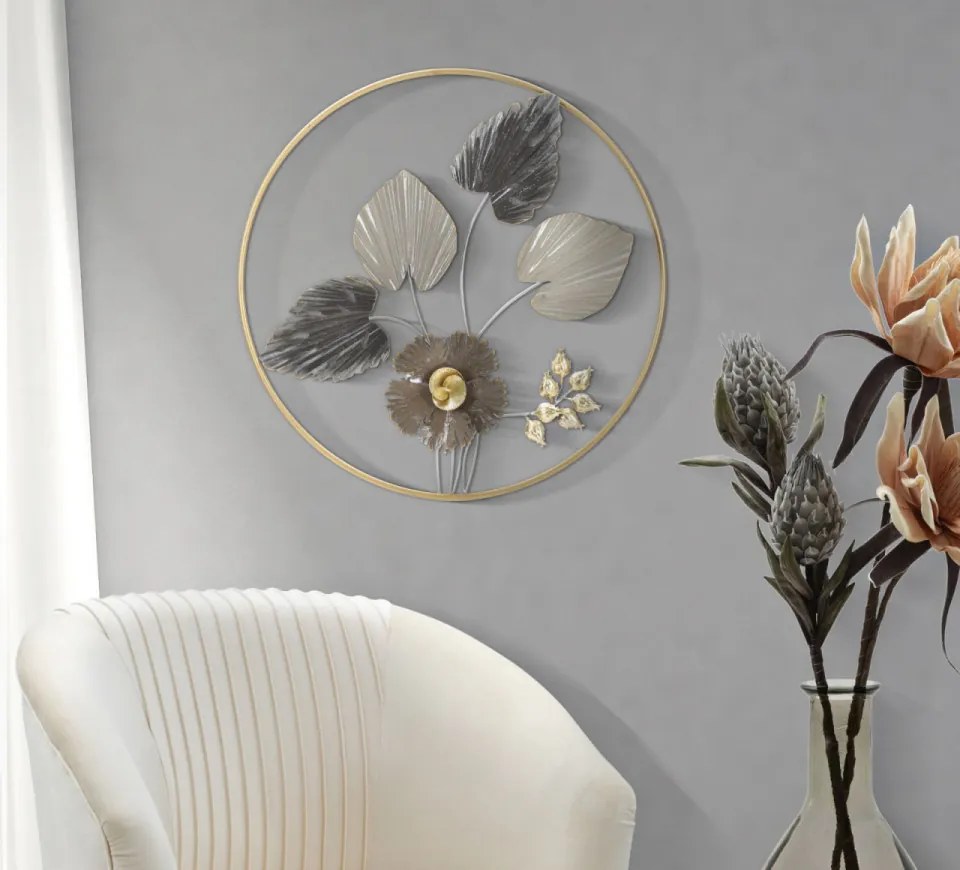 Decoratiune de perete multicolora din metal, ∅ 65,4 cm, Rod Mauro Ferretti