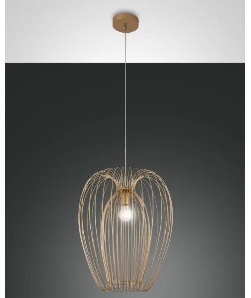 Lustră pe cablu CAMP 1xE27/40W/230V aurie Fabas Luce 3677-45-225