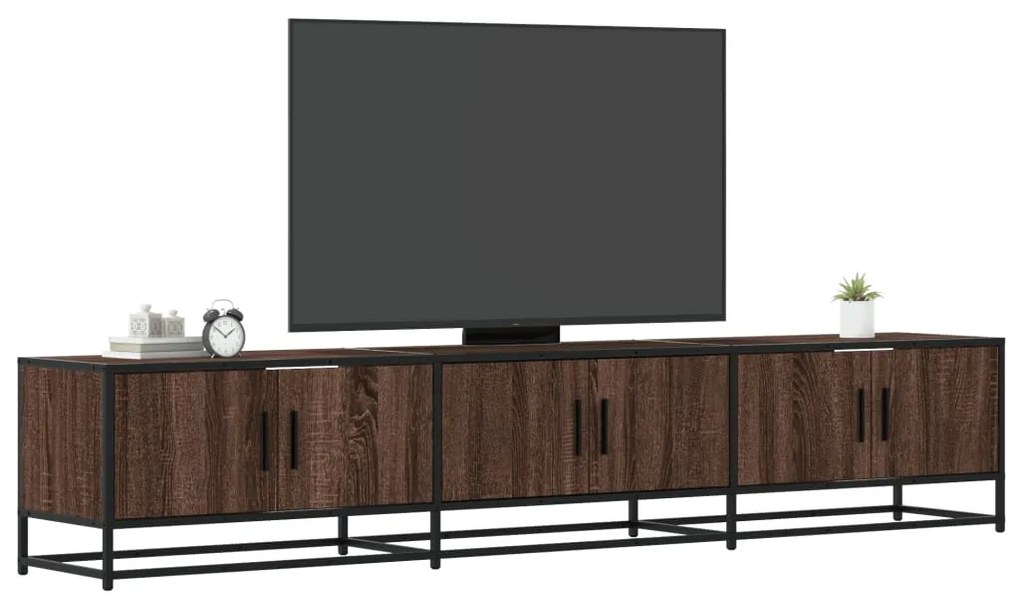 vidaXL Comodă TV, stejar maro, 210x35x41 cm, lemn prelucrat