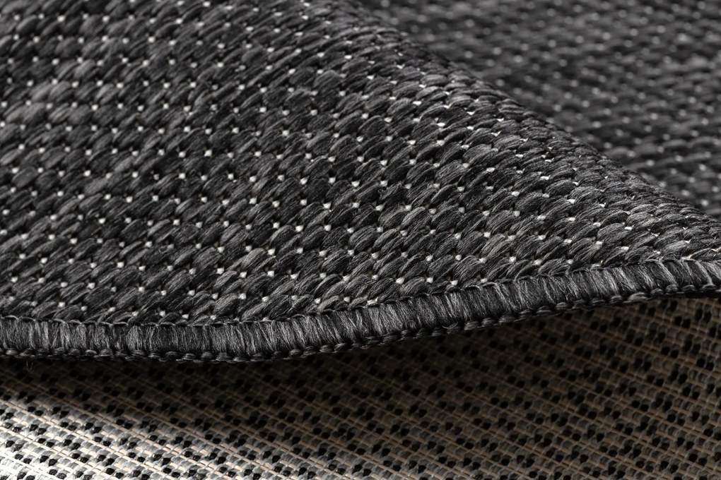 Covor SISAL SION cerc A5165A Melanj țesute plate negru