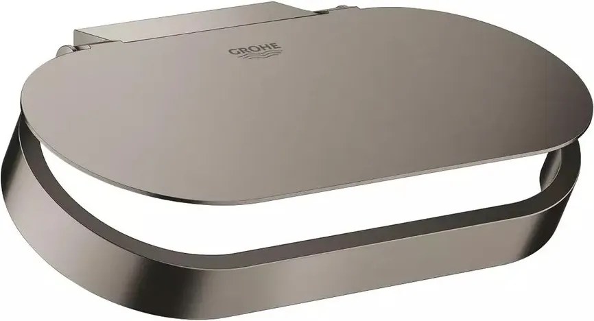 Suport hartie igienica cu aparatoare Grohe Selection antracit periat Hard Graphite
