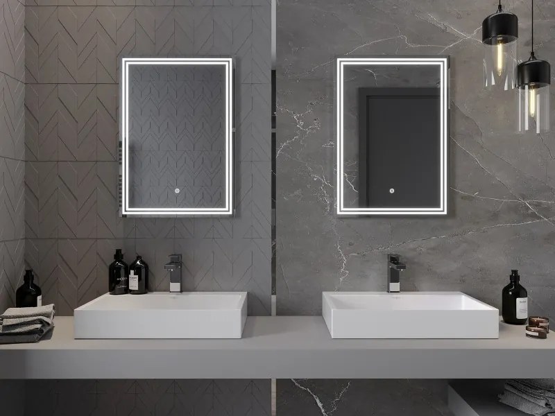Mexen Taco oglindă de baie iluminată 50 x 70 cm, LED 6000K, antiaburire - 9805-050-070-611-00
