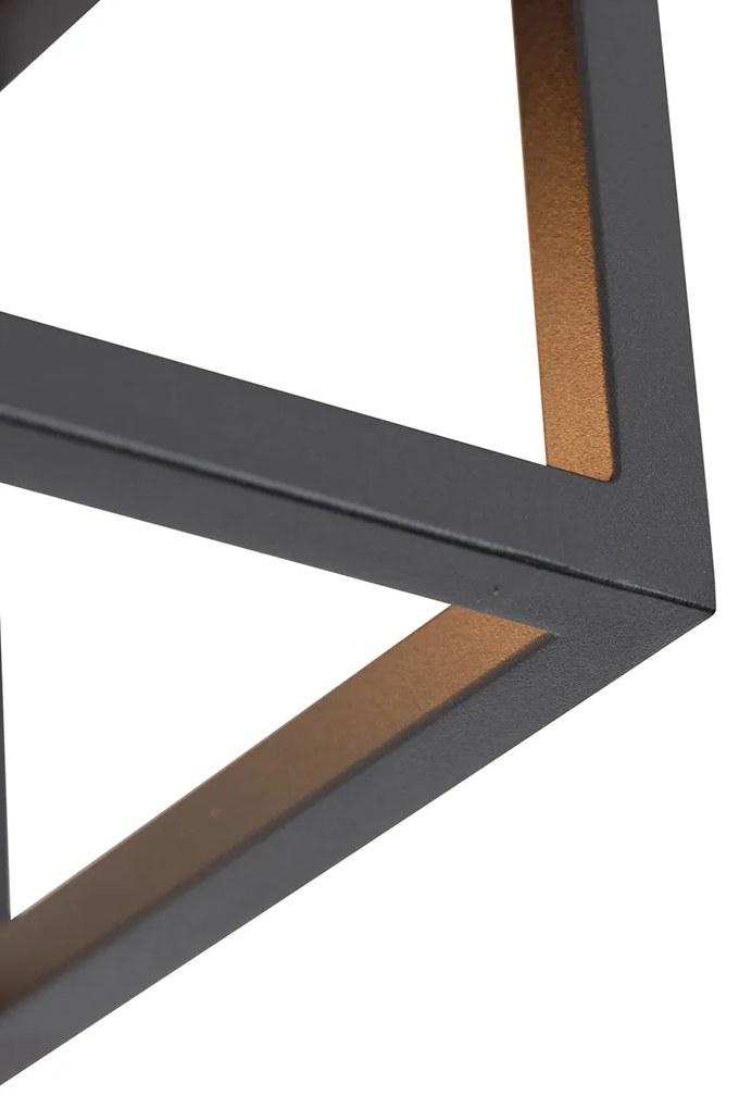 Plafoniera inteligentă neagră 99,5 cm inclusiv 4 Wifi A60 - Cage