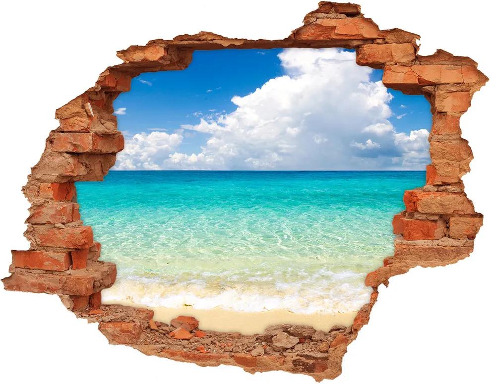 Fototapet un zid spart cu priveliște Paradise Beach