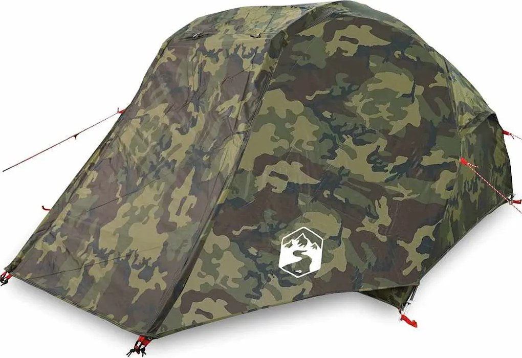 vidaXL Cort de pescuit pentru 3 persoane, camuflaj, rezistent la apă