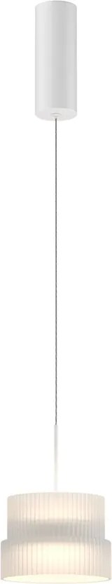 Lustra, Pendul LED cu sticla canelata Scala alb