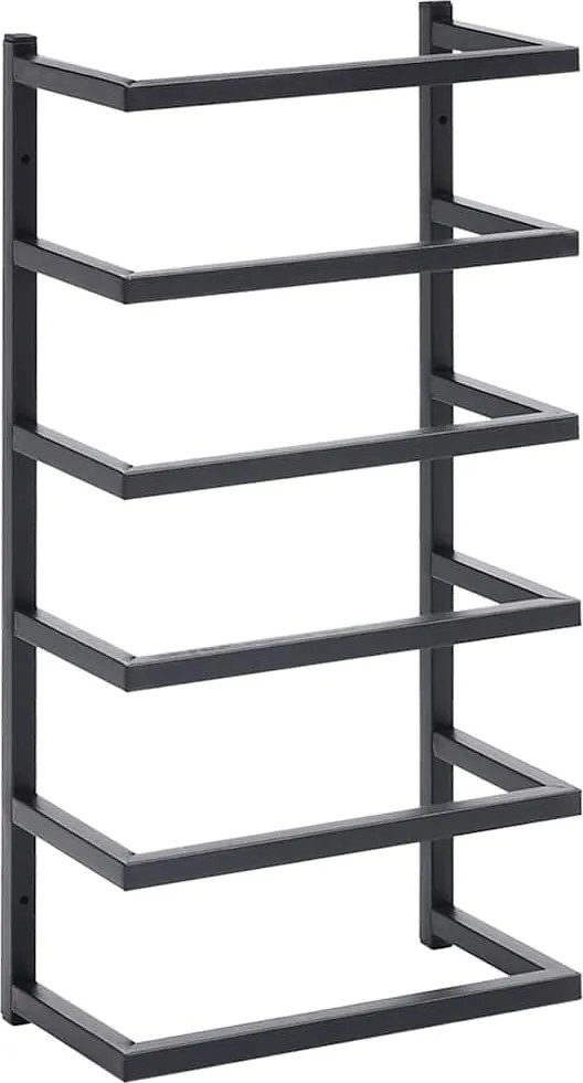 vidaXL Suport de prosoape, negru, 24x12x48 cm, oțel