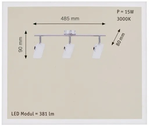 Paulmann 66668 - 3xLED/5W Lampă spot WINDOW 230V