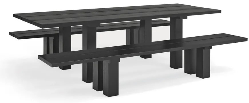 Masă de dining cu blat din lemn de pin 100x260 cm Banda – Teulat