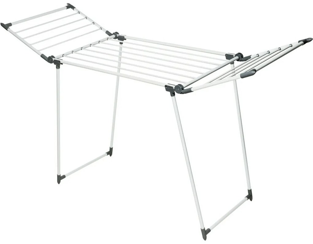 Uscător de rufe din metal, 175 x 60 x 107 cm, alb