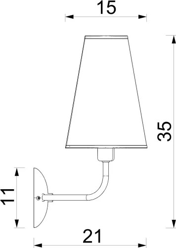Lampă de perete GRENADA, 2x E14, 15W, 230V, bej