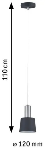 Lustră pe cablu Paulmann 79691 1xE14/20W NEORDIC HALDAR 230V