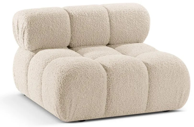 Modul pentru canapea modulară bej cu tapițerie din țesătură bouclé (de mijloc) Bellis – Micadoni Home