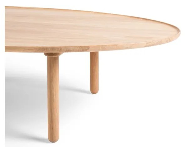 Măsuță de cafea în culoare naturală din lemn de stejar 65x120 cm Mu – Gazzda