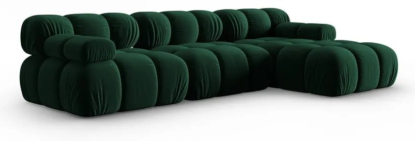 Canapea verde cu tapițerie din catifea 285 cm Bellis – Micadoni Home