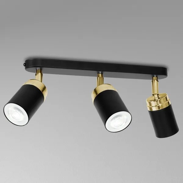Spot RENO 3xGU10/60W/230V negru/auriu