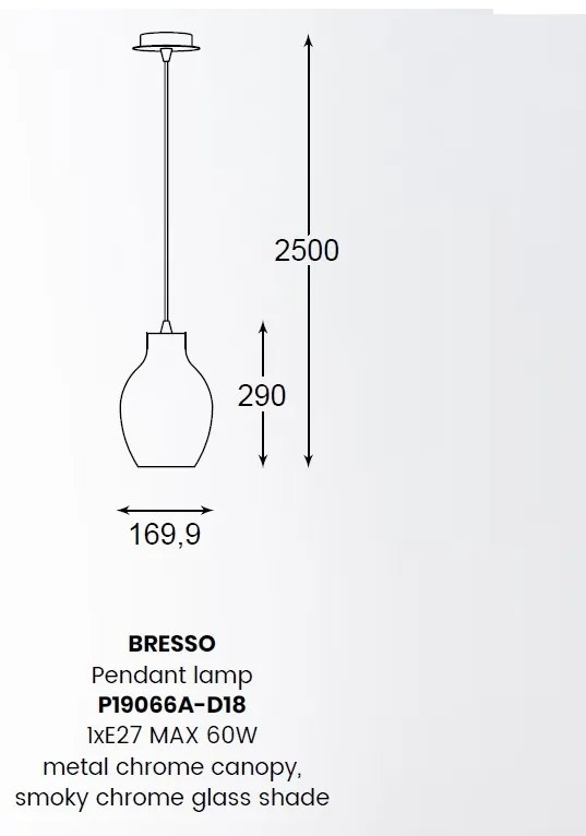 Lustra, Pendul ultra modern, diametru 18cm BRESSO