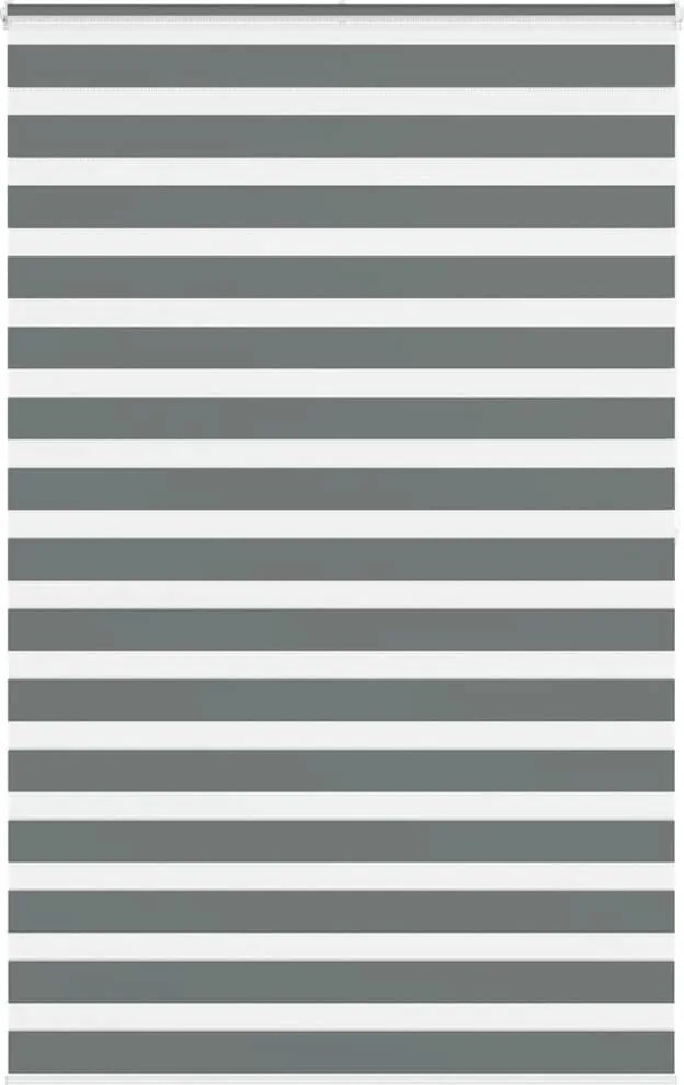 vidaXL Jaluzea tip zebra gri închis lățime țesătură 140,9 cm poliester