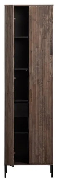 Șifonier maro cu aspect de lemn de frasin 60x210x42 cm Gravure – WOOOD