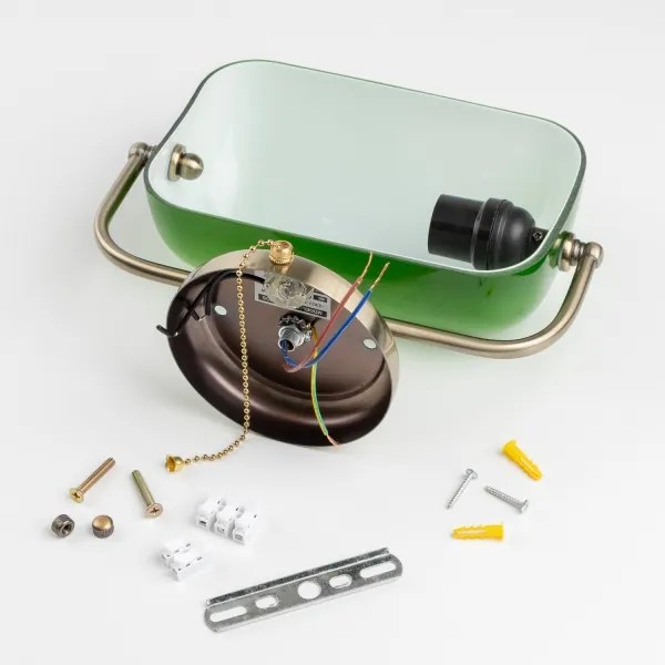 Brilagi - Aplica de perete BANK OFFICE 1xE27/60W/230V alama/verde