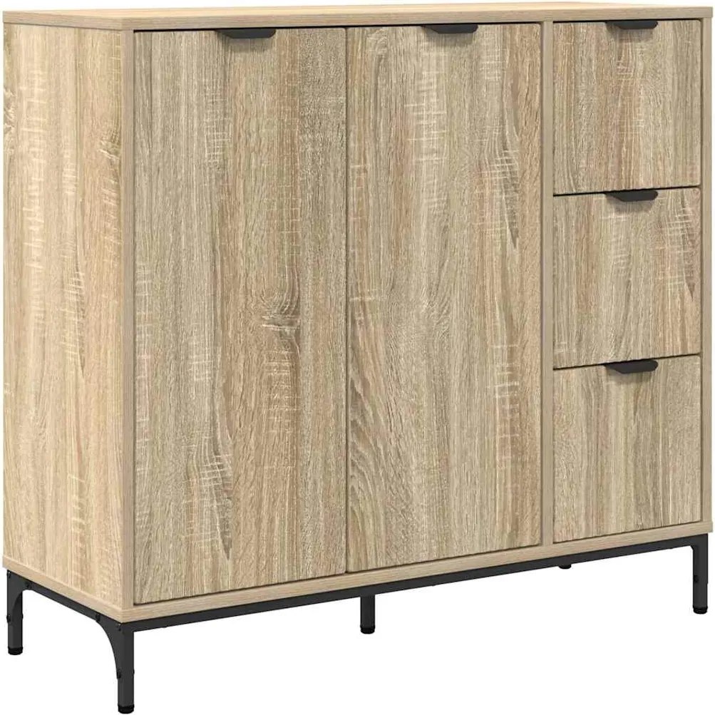 vidaXL Bufet cu sertar Stejar Sonoma 89,5 x 33 x 82 cm Lemn compozit
